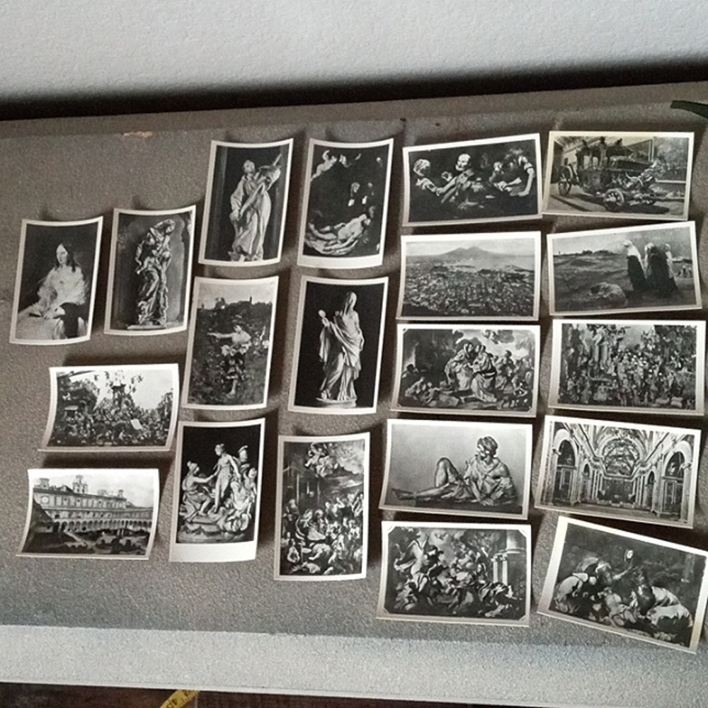 Vintage 1940's NAPOLI Art Museum Picture Cards Lot of 20